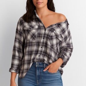 American Eagle | Ahh-mazingly Soft Oversized Flannel Shirt | Size Large